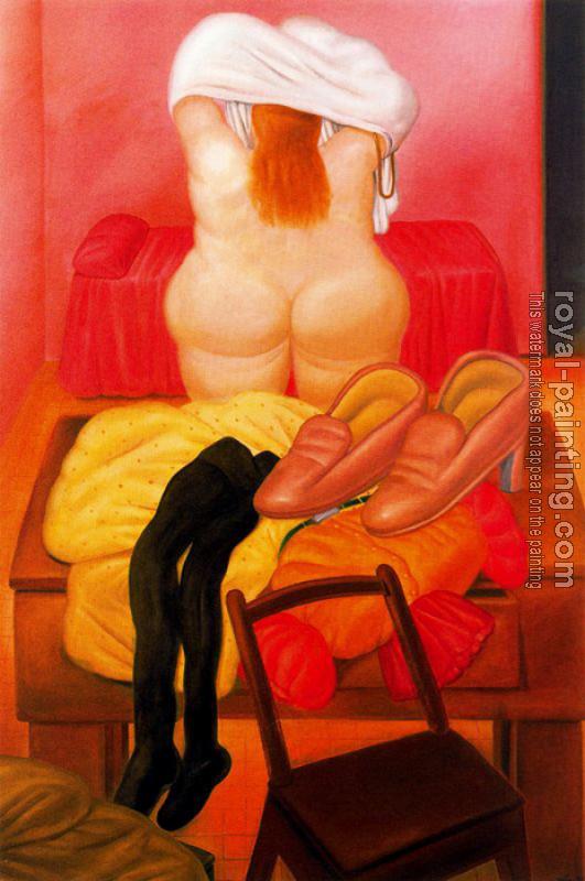 Fernando Botero : Still Life with Woman Undressing